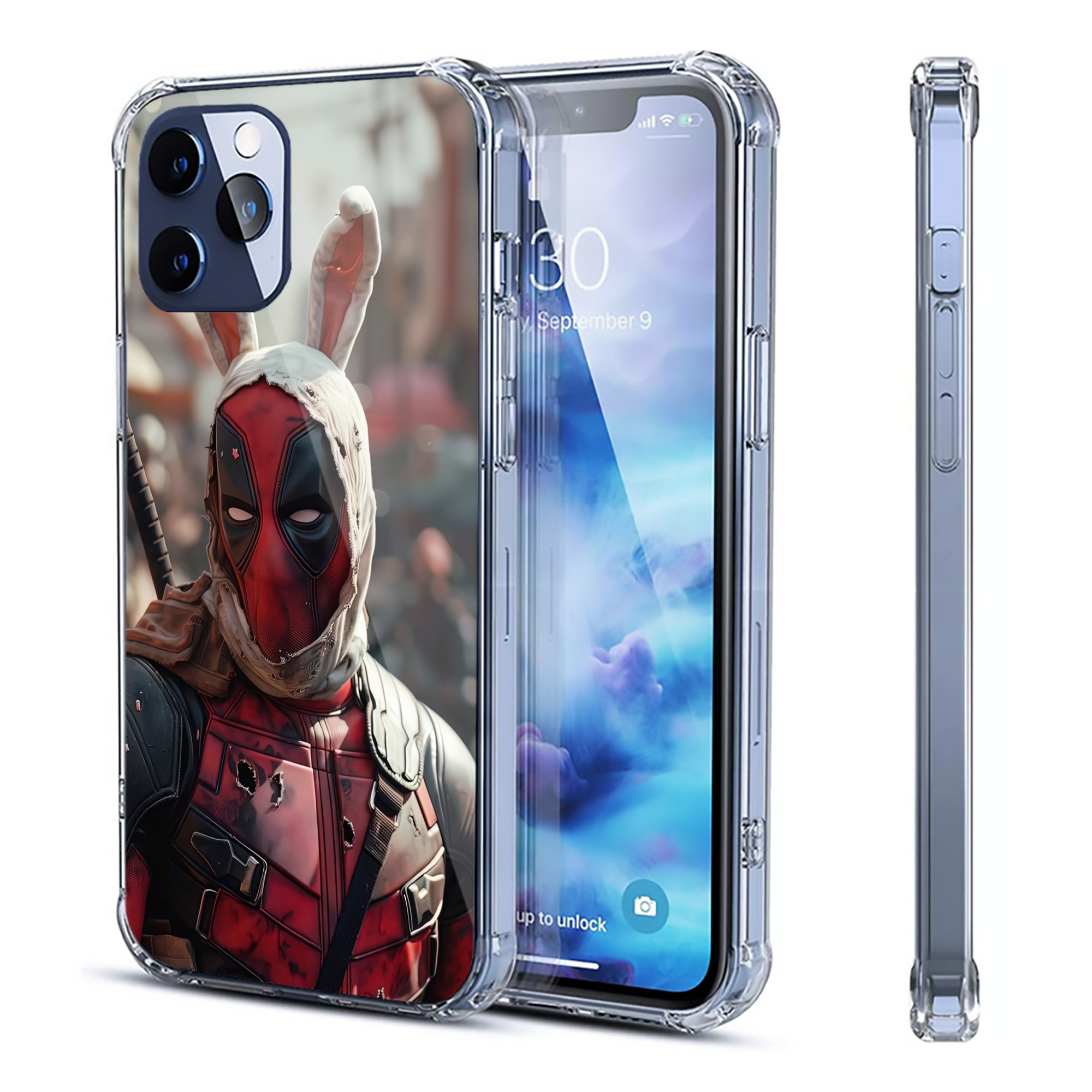 （画像用） Deadpool デッドプール 【iPhone 12シリーズ対応】透明スマホケース（クリアソフトケース）